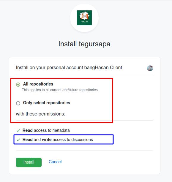 Tegursapa Install